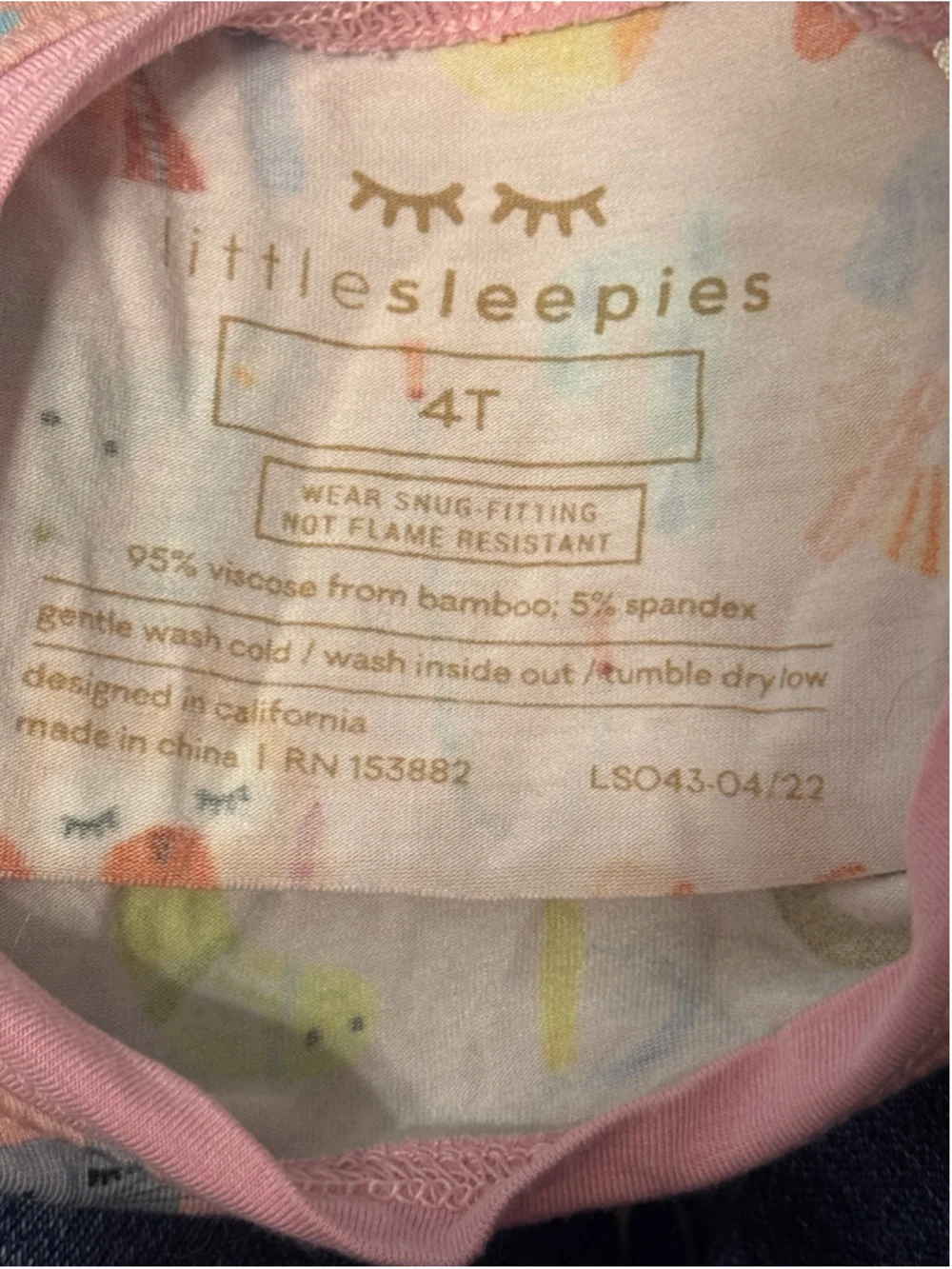 Little Sleepies Alphabet Pajama Set 4T